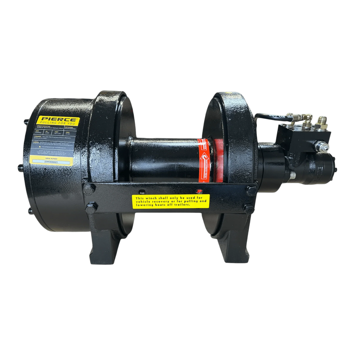 Pierce Arrow 30,000 lb hydraulic recovery winch narrow drum air clutch