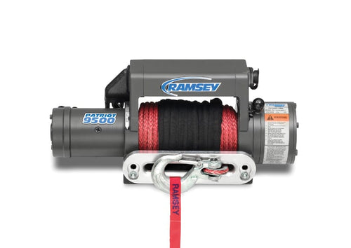 Ramsey Patriot 9500 winch with wireless remote and synthetic rope