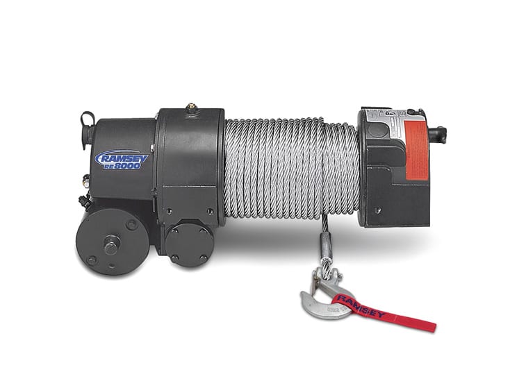 Ramsey RE 8000 electric worm gear winch